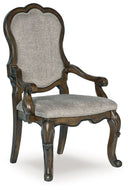 Maylee - 11 Pc. - Dining Extension Table, 4 Side Chairs, 2 Arm Chairs, Storage Bench, Buffet And Hutch - Dark Brown