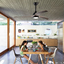 52" Solid Wood Blades Ceiling Fan with Light and Remote Control by HouseOfZazla