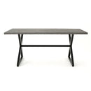 Rolando Outdoor Aluminum Dining Table with Steel Frame