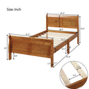 Platform Bed Frame Mattress Foundation Sleigh Bed With Headboard / Footboard / Wood Slat Suppor by HouseOfZazla