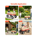 Pull-Along Wagon for Kids, 39 Inch Toddler Wagon with Wooden Panels & Handle by HouseOfZazla