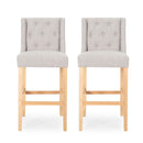 Vienna Contemporary Fabric Tufted & Wingback Counter Stools (Set of 2) by HouseOfZazla