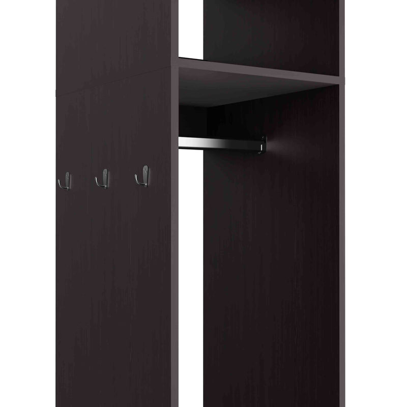 Walker Edison | Minimalist Tall Wardrobe Armoire Storage Cabinet with Mirrorlook