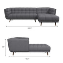 Addison - L Shape Sectional Sofa Tufted by HouseOfZazla