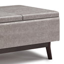 Owen - Tray Top Small Coffee Table Upholstered Storage Ottoman by HouseOfZazla
