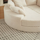 Round Oversized Sofa Bed With 5 Throw Pillows by HouseOfZazla