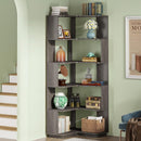 6 Tier Corner Bookshelf, L-Shaped Freestanding Shelf With Anti Drop Panels by HouseOfZazla