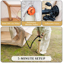 Inflatable Glamping Tent For 4 - 6 People, Waterproof Outdoor Tent With Pump - Khaki by HouseOfZazla