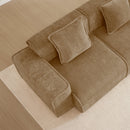 Deep Seat Modular 3 Seat Boneless Sofa with French Edge Piping