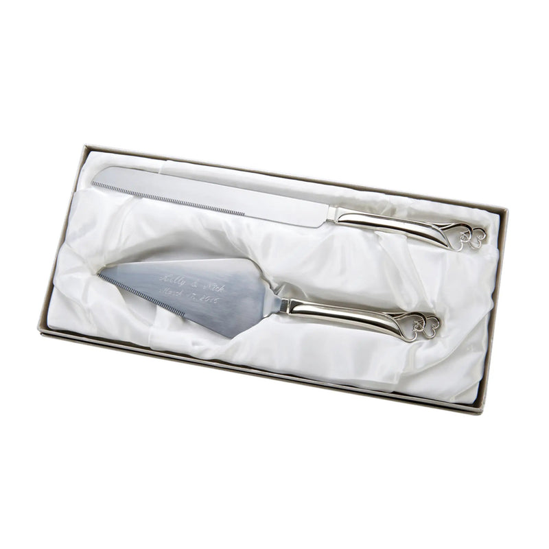 Knife & Server Set With Double Heart Handles, photo 2 of 2