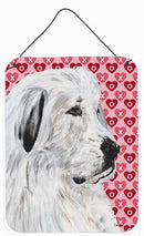 Great Pyrenees Hearts and Love Wall or Door Hanging Prints SC9714DS1216