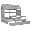 House Platform Beds With 2 Drawers, Side By Side Design by HouseOfZazla