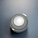 Silverplated Round Antique-Style Box with Beaded Detail, 3" by creativegiftsdirect