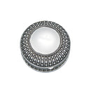 Silverplated Round Antique-Style Box with Beaded Detail, 4.5" by creativegiftsdirect