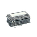Silverplated Rectangular Box with Beaded Antique Design, 4" by creativegiftsdirect
