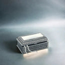 Silverplated Rectangular Box with Beaded Antique Design, 4" by creativegiftsdirect