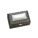 Silverplated Rectangular Box with Beaded Antique Design, 2.25" by creativegiftsdirect