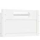 Twin Size Floor Platform Bed with Full-Length Guardrails
