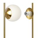 Ethereal - Modern Small Table Lamp, Desk Lamp Fixture With Globe Shade - Gold / White by HouseOfZazla