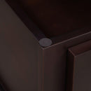 TREXM Classic Shoe Bench with Cushion and Three Drawers, Fluted Entryway Bench with Storage for Living Room, Entryway, and Hallways (Espresso)