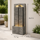 Cascading LED Outdoor Water Fountain - 39" H