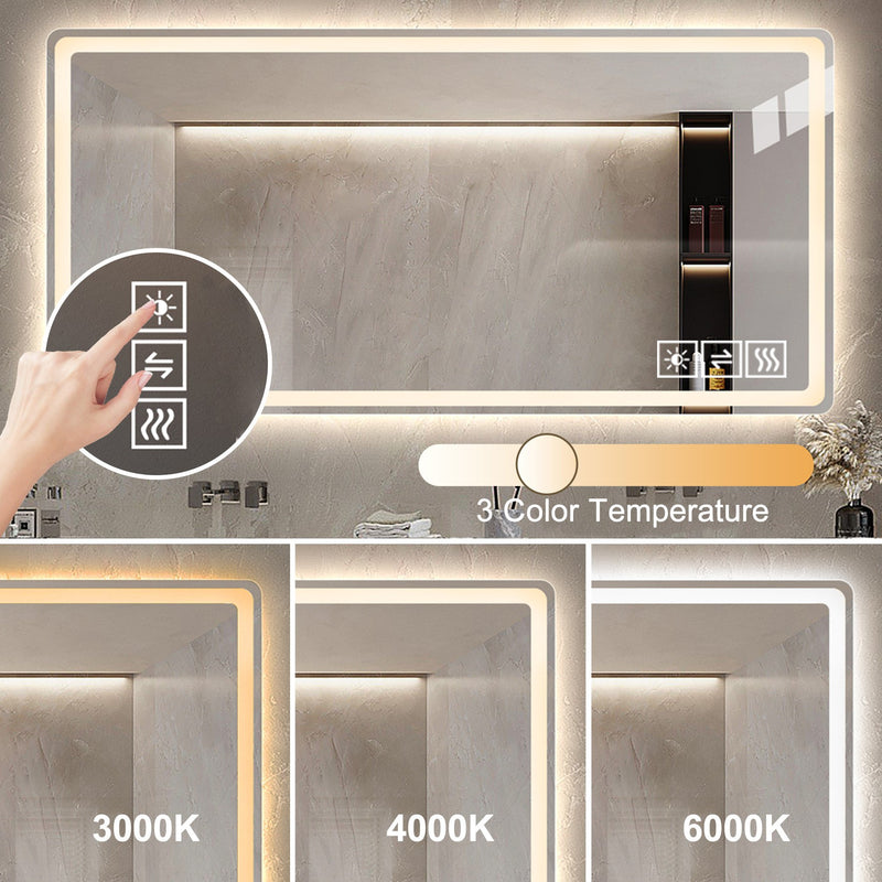 24X40 Inch LED Bathroom Mirror Vanity with Front Lights, photo 10 of 10