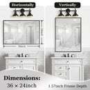 Rectangular Bathroom Mirror Square Angle Metal Frame Wall Mounted Hanging Plates Wall Mount Mirror For Bathroom (Horizontal & Vertical) by HouseOfZazla