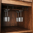 53.2" Fluted Buffet Wine Cabinet with Mini Fridge Nook by HouseOfZazla