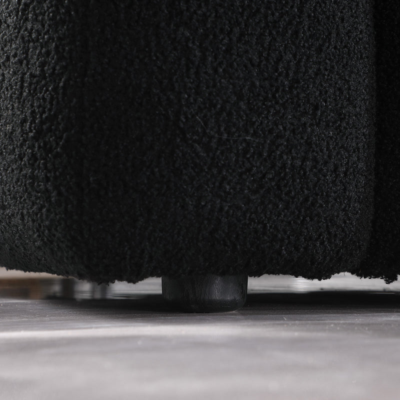 84.3 length, 35.83" deepth, human body structure for USA people, marshmallow sofa,boucle sofa, White color,3 seater