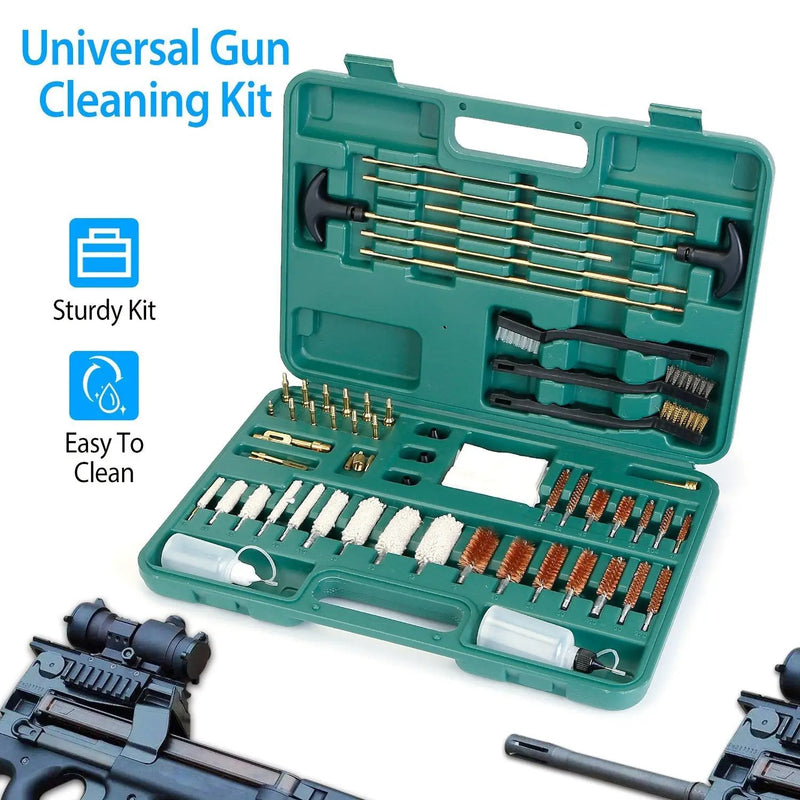 Universal Gun Cleaning Kit Gun Cleaning Brushes Mops Muff Guard w/ Carrying Case For Rifles Pistols Handguns Shotguns, photo 10 of 14