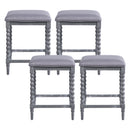 26" Counter Stools Set of 4 with Upholstered Seat