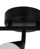 Alsy 19"W 3-Light LED Track Bar Modern Light Fixture, Matte Black with Frosted Acrylic Shades by LampsUSA