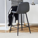Modern Bar Chair Rounded Backrest (Set of 2) by HouseOfZazla
