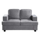 Modern Loveseat, Comfortable 2 Seater Couch With Deep Seating, Loose Back Cushions, Wide Arms by HouseOfZazla