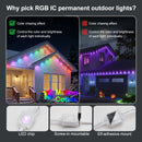 50ft Outdoor RGB LED String Lights