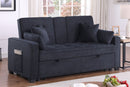 Cody II - 69.5"W Woven Fabric Convertible Sleeper Loveseat with Cup Holder by HouseOfZazla