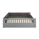 Upholstered Platform Bed With Guardrail And Pillow by HouseOfZazla