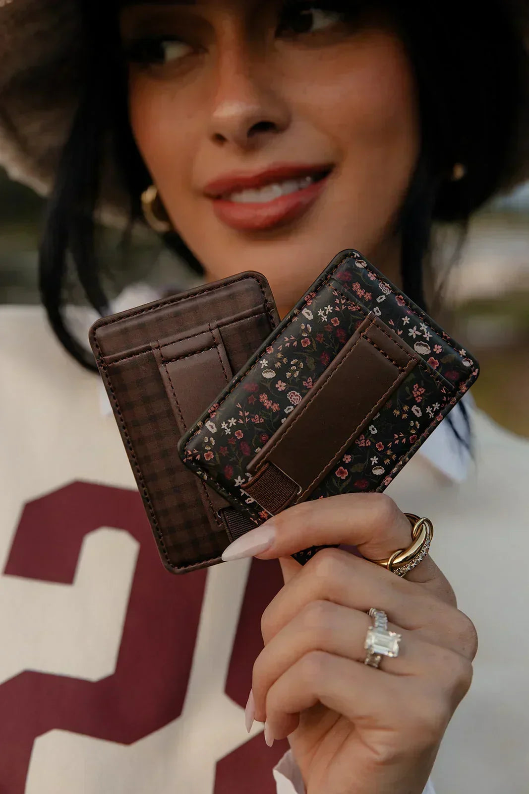 Cafe Gingham Magnetic Wallet, photo 3 of 5