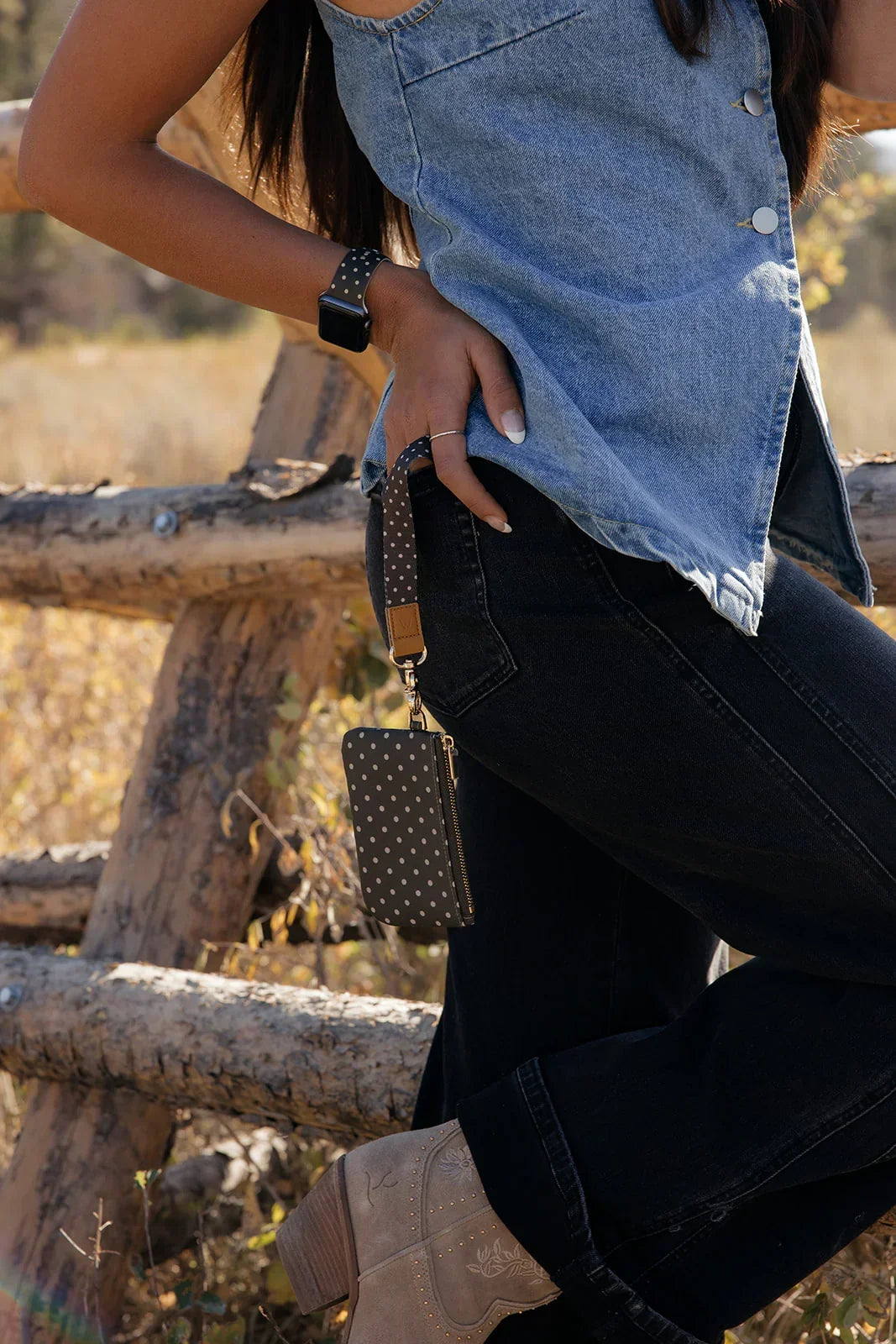 Cocoa Dot Zipper Pouch, photo 4 of 9