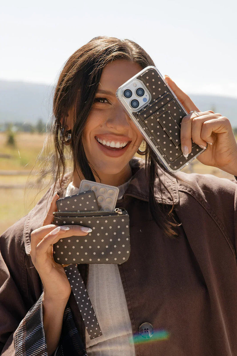 Cocoa Dot Zipper Pouch, photo 9 of 9