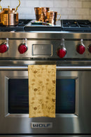 Yellow Poppy Embroidered Dish Towel by Galley & Fen
