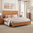 Platform Bed Frame With Tall Headboard by HouseOfZazla