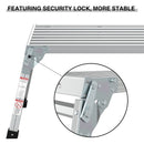 Work Platform Aluminum Portable Bench Folding Ladder Ansi Capacity 225 Lbs 40" - Gray by HouseOfZazla