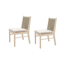 Cordoba Dining Chair Set of 2 - Comfortable Armless Beige Chairs by HouseOfZazla