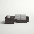 Modern Patio Rattan Sectional Set With Cushions by Unique Piece Furniture