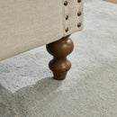 75.2'' Wide Upholstered Chaise Lounge Indoor with Nailheads,Sleeper Sofa Couch With 4 Throw Pillows&2 Bolsters,Daybed with Rubberwood Legs For Living Room,Bedroom, Apartment,Guestroom,Beige Chenille