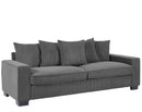 Luxe Sofa With 5 Matching Toss Pillows, Sleek Design, Spacious And Comfortable 3 Seater Couch by HouseOfZazla