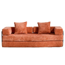 Convertible Floor Sofa Bed With Pillow Back Support Armrest by HouseOfZazla
