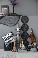 Cardboard Lighted Haunted House, Tabletop Holiday Halloween Decor, Battery Powered - Beige / Black by HouseOfZazla