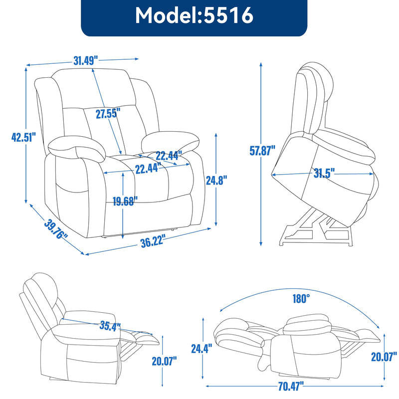 Dual Motor Electric Recliner Chair, photo 3 of 10